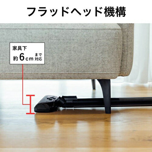 掃除機 コードレス スタンド付き 軽量 強力吸引 ハンディ iNSTICK ZUBAQ 紙パック式 三菱電機 HC-JK2E-B マットチタンブラック