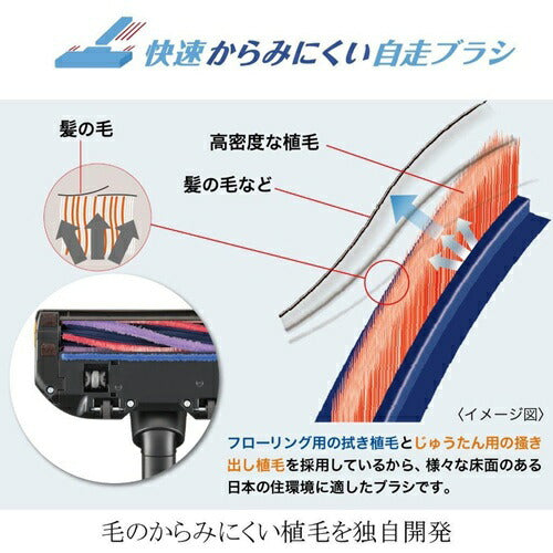 掃除機 コードレス スタンド付き 軽量 強力吸引 ハンディ iNSTICK ZUBAQ 紙パック式 三菱電機 HC-JK2E-B マットチタンブラック