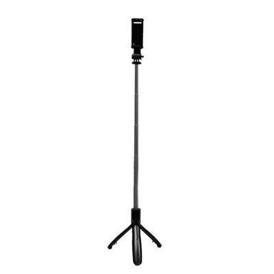 Bluetooth搭載 三脚機能自撮り棒（LED2個付き） ブラック クオリティトラストジャパン QZA-1005ABK