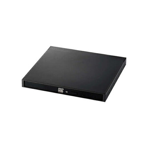 Logitec 外付け DVDドライブ CD DVD 対応 USB 3.2 Gen1 ケーブル2本（Type-C＋Type-A） 再生/編集/書込ソフト バスパワー 軽量 コンパクト ブラック エレコム LDR-PWA8U3CVBK