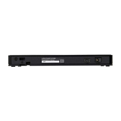 USB Type-C対応ポータブルDVD ブラック 動画再生・データ保存・動画/写真編集ソフト付き エレコム LDR-PXA8CU2VBK
