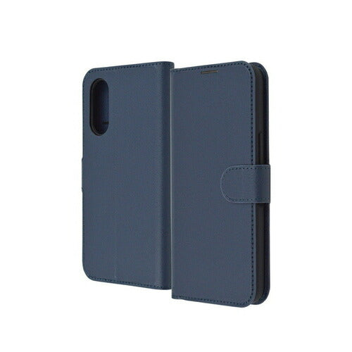 レイ・アウト Like standard 耐衝撃 手帳型レザーケース シンプル マグネット arrows We2用 ダークネイビー RT-ARW2ELC1/DN