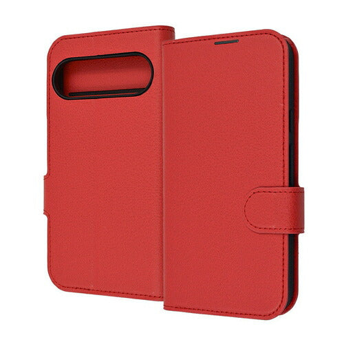 レイ・アウト Like standard Google Pixel 9 / Google Pixel 9 Pro 用 耐衝撃 手帳型レザーケース シンプル マグネット レッド RT-GP9PELC1/R
