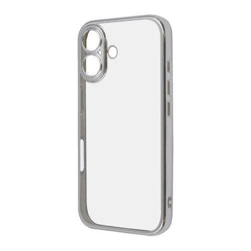 iPhone 16用 Like standard 精密設計 カメラ保護 衝撃吸収 バンパー メタリック TPUソフトケース（シルバー） レイアウト RT-P46PFC2/SVM