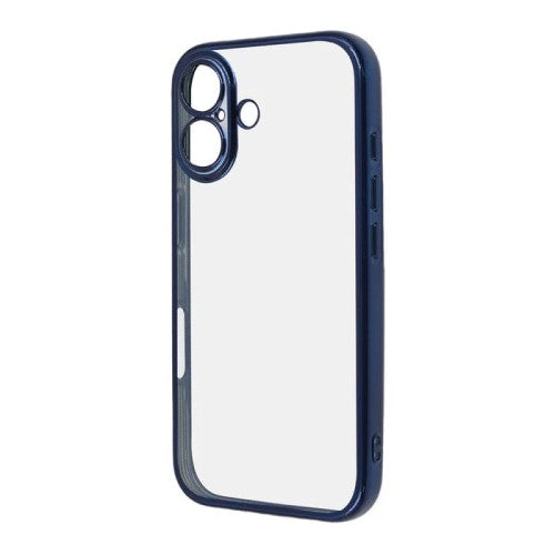 iPhone 16用 Like standard 精密設計 カメラ保護 衝撃吸収 バンパー メタリック TPUソフトケース（ブルー） レイアウト RT-P46PFC2/AM