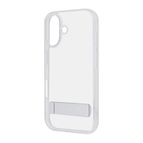 iPhone 16用 Like standard スタンド付き 衝撃吸収 バンパー ハイブリッドケース（クリア） レイアウト RT-P46STA1/CM