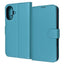 iPhone 16用 Like standard 耐衝撃 マグネットベルト シンプル 手帳型レザーケース（シャイニーブルー） レイアウト RT-P46ELC1/A