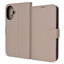 iPhone 16用 Like standard 耐衝撃 マグネットベルト シンプル 手帳型レザーケース（シャイニーベージュ） レイアウト RT-P46ELC1/BE