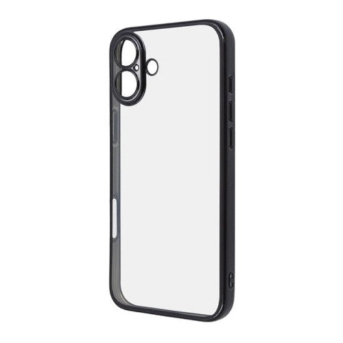 iPhone 16 Plus用 Like standard 精密設計 カメラ保護 衝撃吸収 バンパー メタリック TPUソフトケース（ブラック） レイアウト RT-P48PFC2/BM