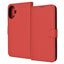 iPhone 16 Plus用 Like standard 耐衝撃 マグネットベルト シンプル 手帳型レザーケース（レッド） レイアウト RT-P48ELC1/R