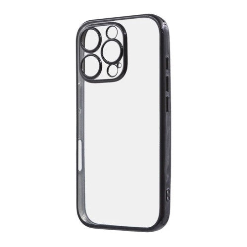 iPhone 16 Pro用 Like standard 精密設計 カメラ保護 衝撃吸収 バンパー メタリック TPUソフトケース（ブラック） レイアウト RT-P47PFC2/BM