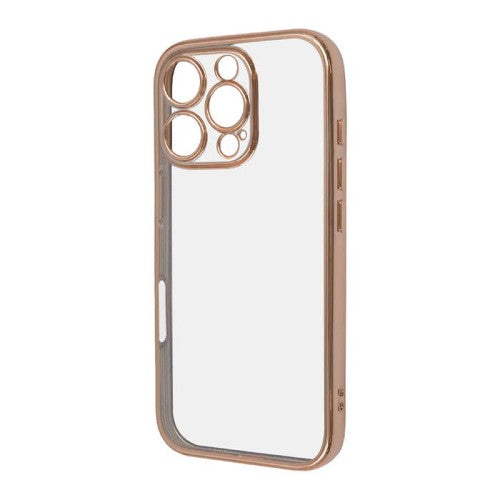 iPhone 16 Pro用 Like standard 精密設計 カメラ保護 衝撃吸収 バンパー メタリック TPUソフトケース（ピンクゴールド） レイアウト RT-P47PFC2/PGM