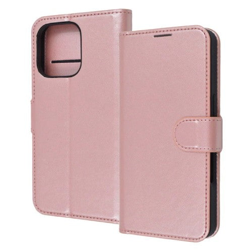 iPhone 16 Pro用 Like standard 耐衝撃 マグネットベルト シンプル 手帳型レザーケース（シャイニーピンク） レイアウト RT-P47ELC1/P