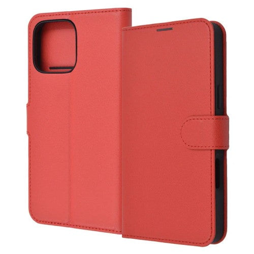 iPhone 16 Pro Max用 Like standard 耐衝撃 マグネットベルト シンプル 手帳型レザーケース（レッド） レイアウト RT-P49ELC1/R