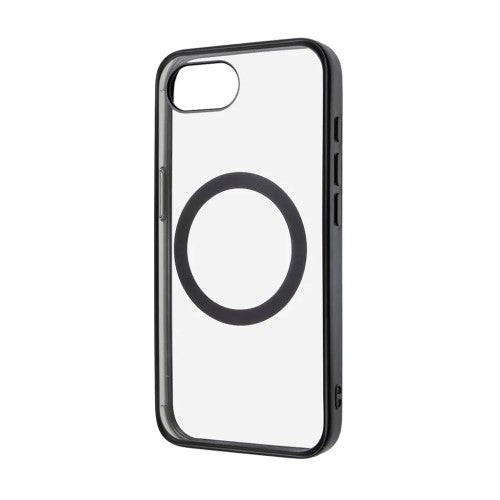 iPhone 16e用 Like standard マグネットアクセサリー対応 衝撃吸収 バンパー マット メタリック ハイブリッドケース（ブラック） レイアウト RT-P50MG3/BM