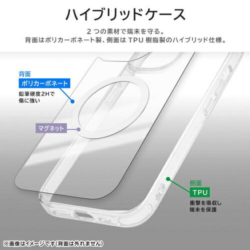 Like standard MagSafe対応 マグネットアクセサリー対応 衝撃吸収 バンパー ハイブリッドケース / クリア Google Pixel 9a用 レイ・アウト RT-GP9AMG2/CM