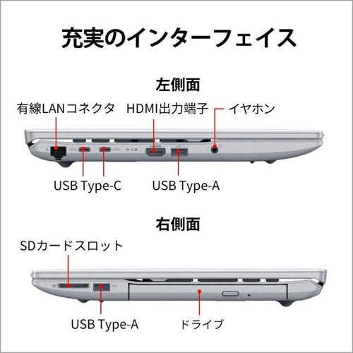 ノートパソコン FMV LIFEBOOK(16型/Windows11/Office2024/Core i7 1255U/メモリ16GB/SSD256GB/DVD/ATOK)ファインシルバー 富士通 FMVA50J3S