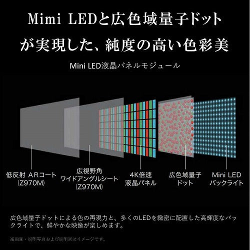 東芝 タイムシフトマシン搭載4K Mini LED液晶テレビ 65V型 レグザ 65Z970M