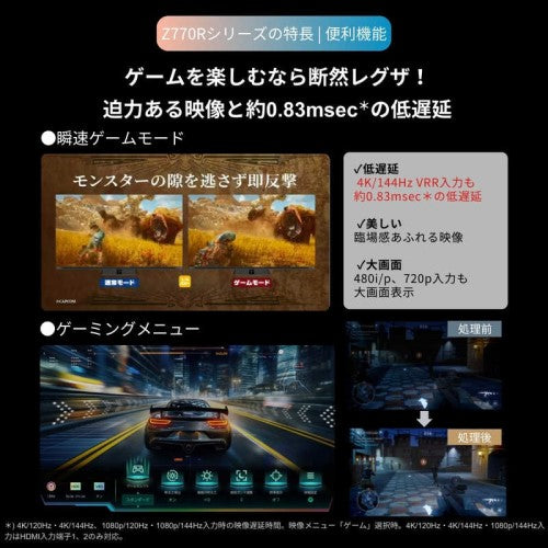 4K Mini LED液晶テレビ レグザ 55V型 REGZA 55Z770R