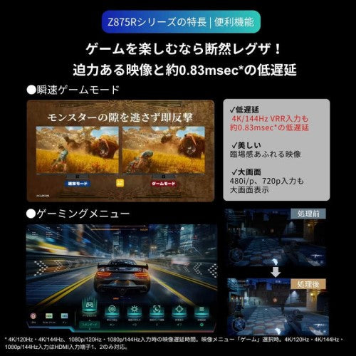 液晶テレビ タイムシフトマシン搭載4K Mini LED液晶レグザ Z8 series 65V型 REGZA 65Z875R