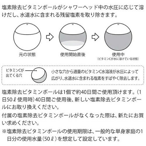 クリスタルジュエル 塩素除去ビタミンボール2個セット DOCTORAIR BSH-01VM