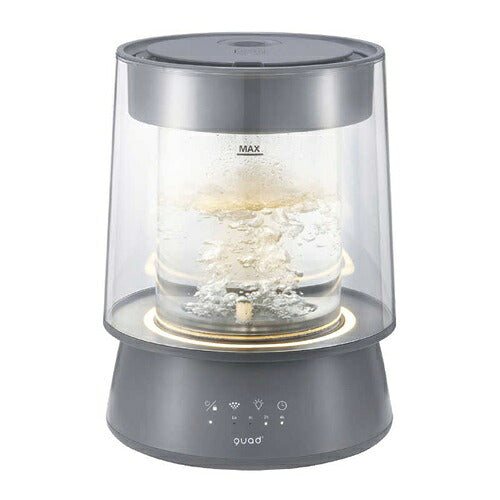 Quads クワッズ ガラススチーム加湿器 GLASS QS649GY グレー