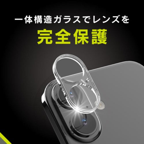 iPhone 16 / iPhone 16 Plus用 [PicPro CUSHION] クリア カメラレンズ保護ガラス 光沢 Simplism(シンプリズム) トリニティ TR-IP24ML2-LCF-PCCCL