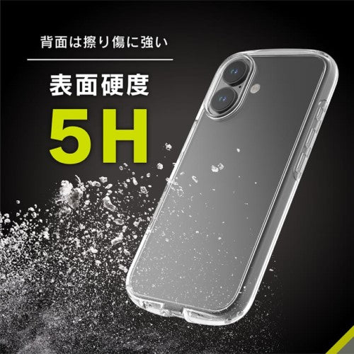 iPhone 16用 [LIGHT SHIELD] 衝撃吸収 ハイブリッドクリアケース ブラック Simplism(シンプリズム) トリニティ TR-IP24M2-LD-CLBK