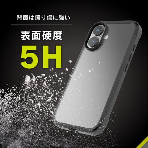 iPhone 16用 [GRAV UNLIMITED] 超衝撃吸収 ハイブリッドケース 5M ブラック Simplism(シンプリズム) トリニティ TR-IP24M2-GRU-CLBK