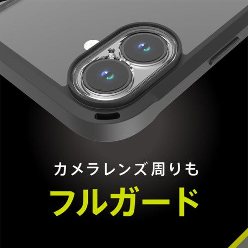 iPhone 16用 [GRAV Solid UNLIMITED] 超精密設計 超衝撃吸収 ハイブリッドケース 5M ブラック Simplism(シンプリズム) トリニティ TR-IP24M2-GRUSL-CLBK