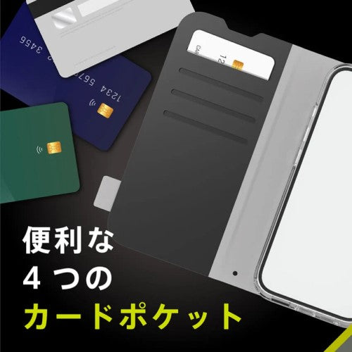 iPhone 16用 [FlipNote] 耐衝撃フリップノートケース グレージュ Simplism(シンプリズム) トリニティ TR-IP24M2-FN-SHGRG