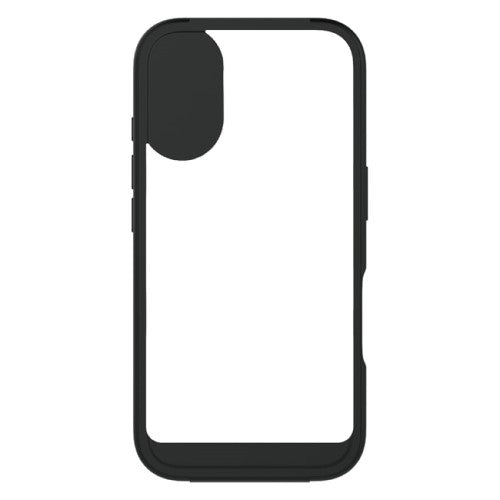 iPhone 16用 [Vertical Flip] 縦開き背面クリアフリップケース ブラック Simplism(シンプリズム) トリニティ TR-IP24M2-VF-BK