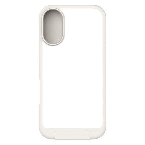 iPhone 16用 [Vertical Flip] 縦開き背面クリアフリップケース グレージュ Simplism(シンプリズム) トリニティ TR-IP24M2-VF-GRG