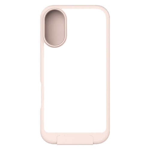 iPhone 16用 [Vertical Flip] 縦開き背面クリアフリップケース ピンク Simplism(シンプリズム) トリニティ TR-IP24M2-VF-PK