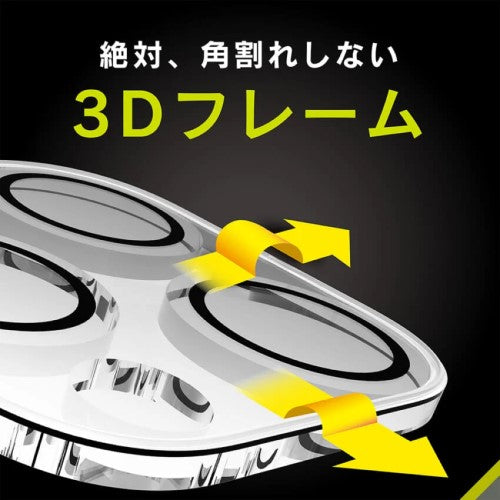 iPhone 16 Pro / 16 Pro Max / 15 Pro / 15 Pro Max用 [PicPro CUSHION] 高画質写真が撮れる ウルトラクリア カメラレンズ保護ガラス 光沢 Simplism(シンプリズム) トリニティ TR-IP24ML3-LCF-P2RCL