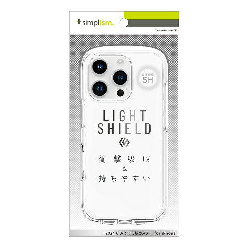 iPhone 16 Pro [LIGHT SHIELD] 衝撃吸収 ハイブリッドクリアケース トリニティ TR-IP24M3-LD-CLCL