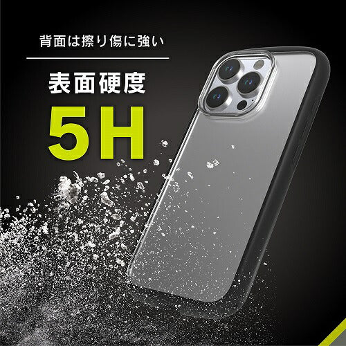 iPhone 16 Pro [LIGHT SHIELD] 衝撃吸収 ハイブリッドクリアケース トリニティ TR-IP24M3-LD-CLBK