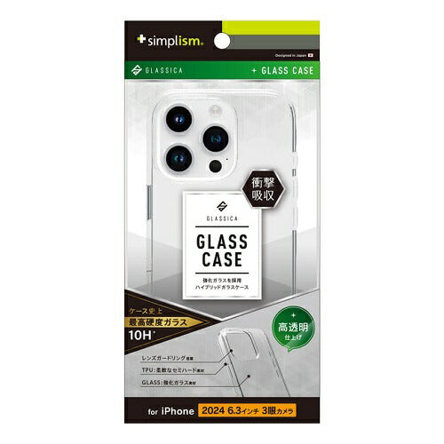 iPhone 16 Pro [GLASSICA] 背面ガラスケース トリニティ TR-IP24M3-CGC-PCCCL