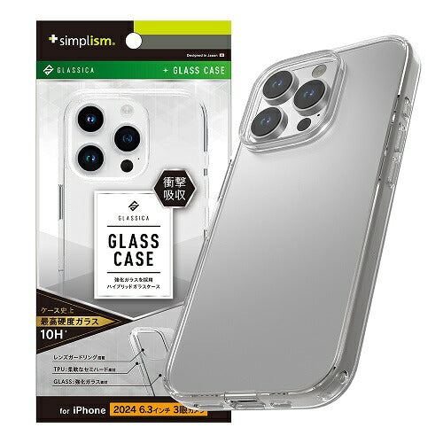 iPhone 16 Pro [GLASSICA] 背面ガラスケース トリニティ TR-IP24M3-CGC-PCCCL
