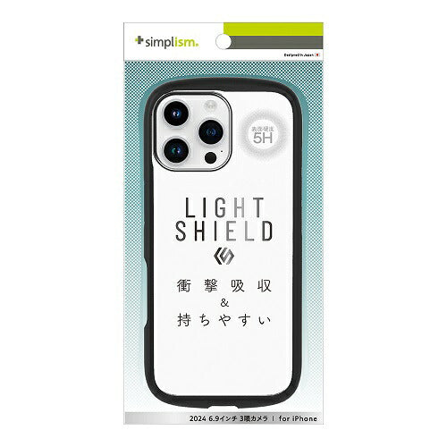 iPhone 16 Pro Max [LIGHT SHIELD] 衝撃吸収 ハイブリッドクリアケース トリニティ TR-IP24L3-LD-CLBK