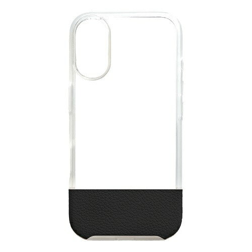 iPhone 16 [FINO] 背面クリアハイブリッドレザーケース トリニティ AM-IP24M2-FI-BK