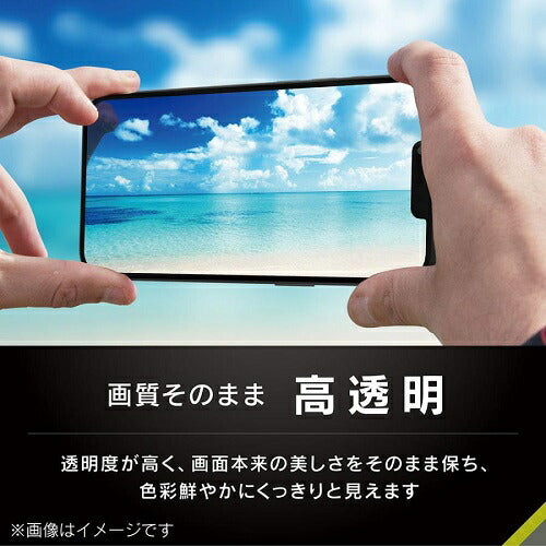 iPhone 16e / 14 / 13 Pro / 13 フルカバー 高透明 画面保護強化ガラス 位置ピタ トリニティ TR-IP25S-GLI-CSCC