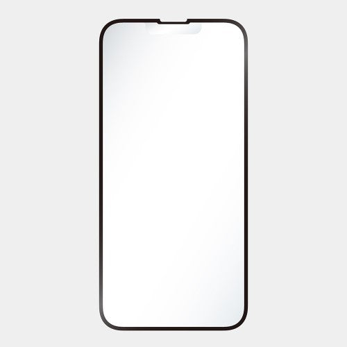 iPhone 16e/14/13/13 Pro用 [FLEX 3D] 反射防止 黄色くないブルーライト低減 複合フレームガラス（ブラックフレーム） Simplism トリニティ TR-IP25S-G3-B3AGBK