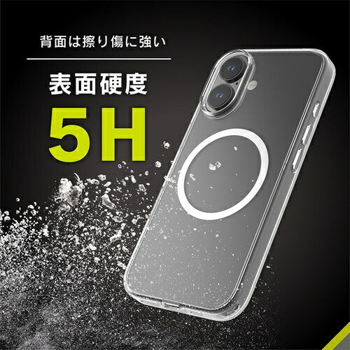 for iPhone [Turtle] MagSafe対応 ハイブリッドクリアケース iPhone 17 ホワイトリング トリニティ TR-IP25M2-TTMS-CLWT