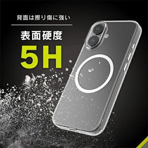 for iPhone [Turtle] MagSafe対応 ハイブリッドクリアケース iPhone 17 ブラックリング トリニティ TR-IP25M2-TTMS-CLBK