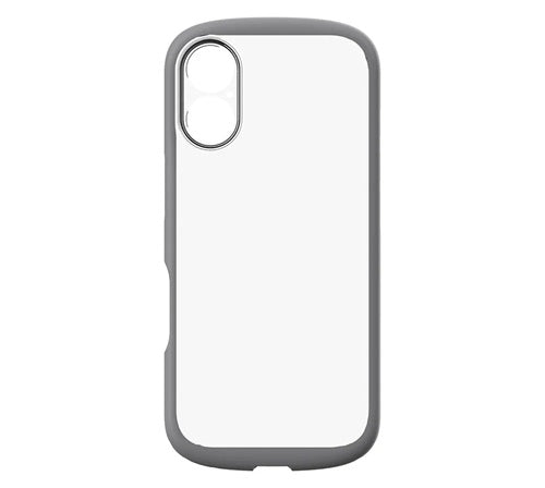 for iPhone [LIGHT SHIELD Solid] 超精密設計 衝撃吸収 ハイブリッドクリアケース iPhone 17 クリア×アッシュグレー トリニティ TR-IP25M2-LDSL-CLAGY