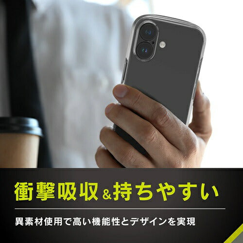 for iPhone [LIGHT SHIELD Solid] 超精密設計 衝撃吸収 ハイブリッドクリアケース iPhone 17 クリア×ミントグリーン トリニティ TR-IP25M2-LDSL-CLMGR