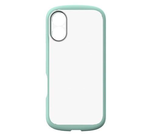 for iPhone [LIGHT SHIELD Solid] 超精密設計 衝撃吸収 ハイブリッドクリアケース iPhone 17 クリア×ミントグリーン トリニティ TR-IP25M2-LDSL-CLMGR