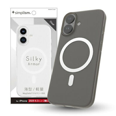 for iPhone [Silky Armor] MagSafe対応 シルキータッチケース iPhone 17 マットクリア トリニティ TR-IP25M2-SA-CL