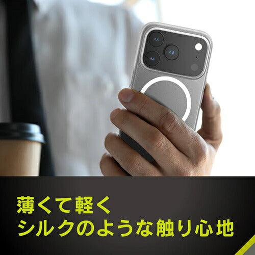 for iPhone [Silky Armor] MagSafe対応 シルキータッチケース iPhone 17 Pro マットクリア トリニティ TR-IP25M3-SA-CL